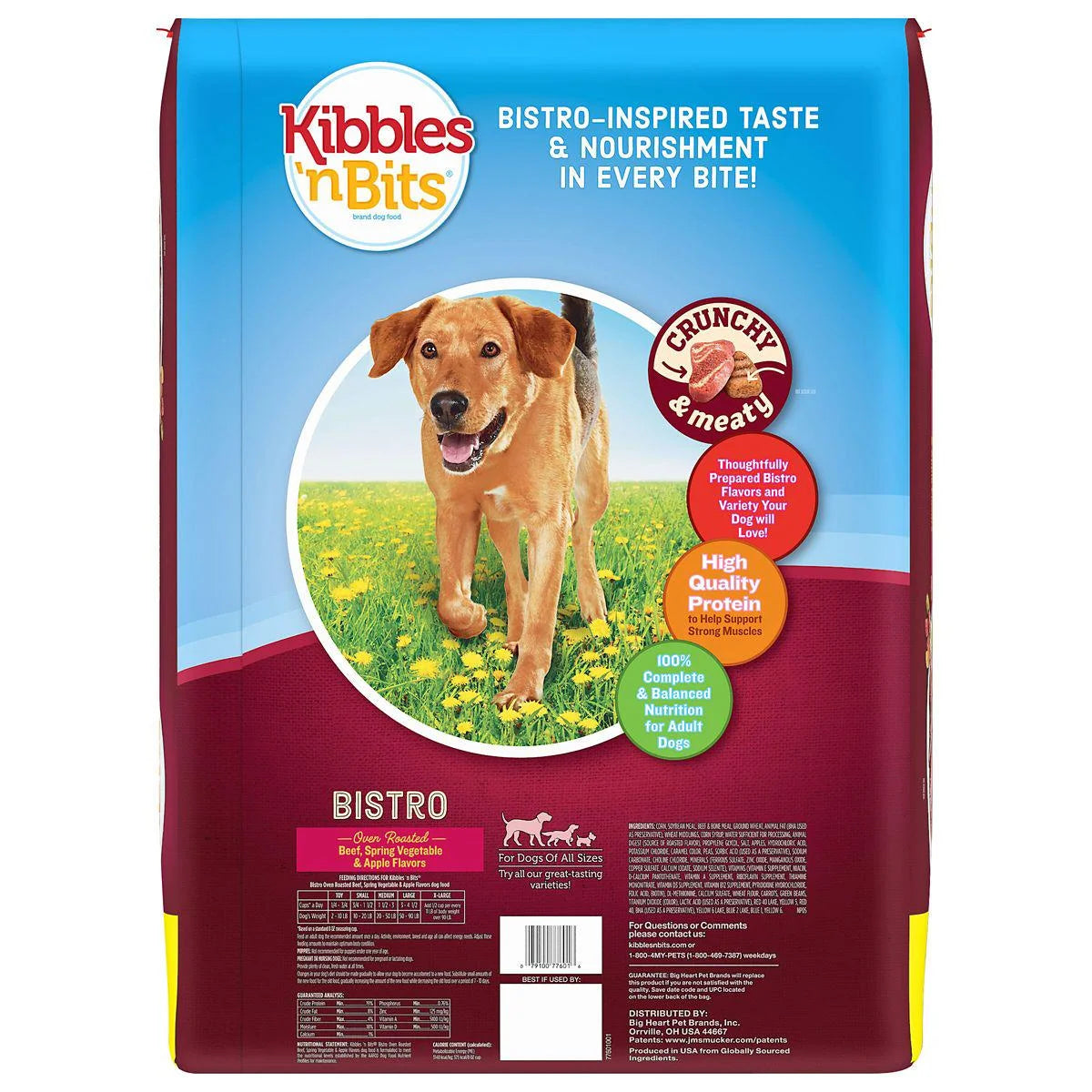 Kibbles 'n Bits Bistro Adult Dry Dog Food, Oven-Roasted Beef Recipe E288840