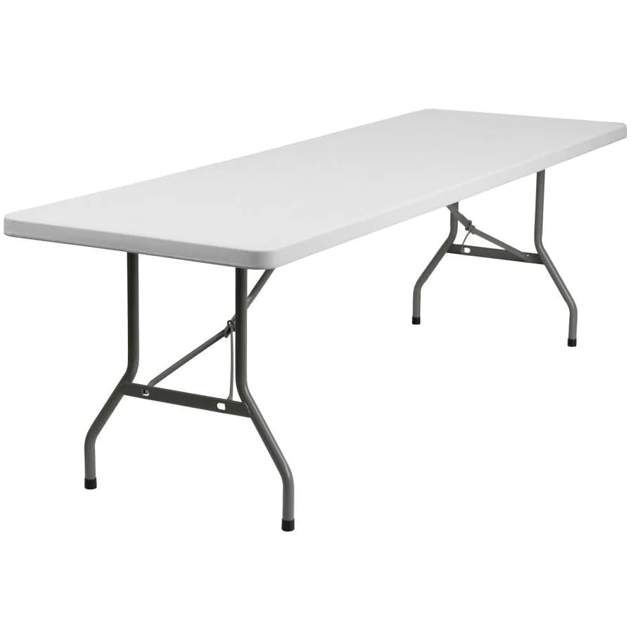 6ft Folding Table White Plastic Portable Indoor Outdoor K370