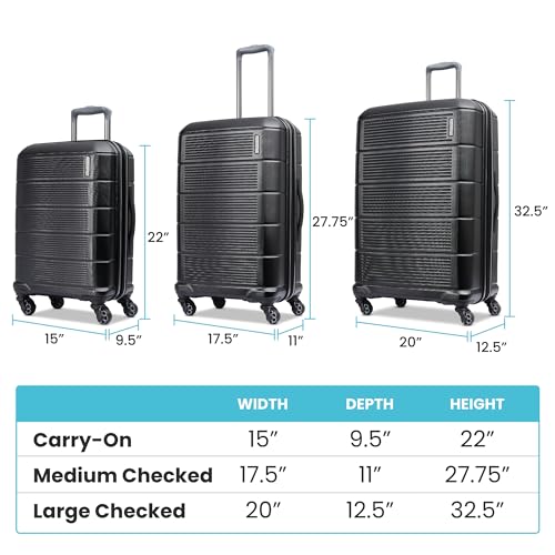 American Tourister Stratum 2.0 Expandable Hardside Carry-on Luggage, Purple Haze R94654