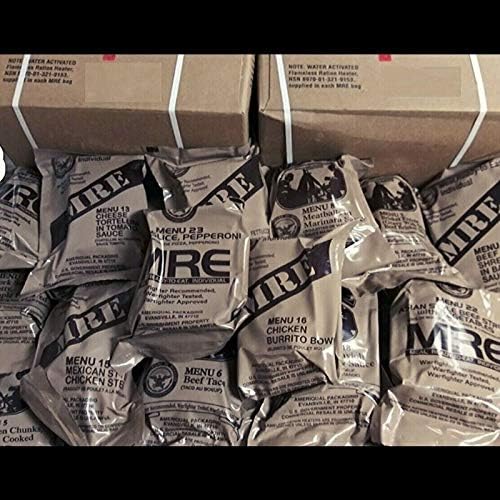MRE meals military 2024 2025 inspection date 3 pack 1250 cals camping hiking survival N894