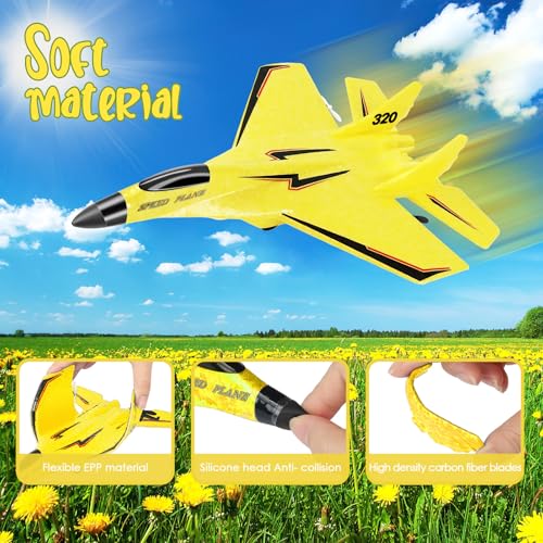 RC Plane Remote Control Airplane Toy 2.4GHz with Lights for Adults Kids I576