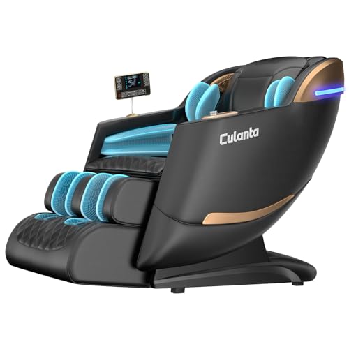 Culanta Massage Chair Full Body Zero Gravity SL-Track Shiatsu Recliner with Airbags and Heating (U1-Black) B954830