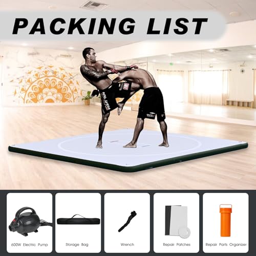Inflatable Wrestling Mat for Adults & Kids with Air Pump, Portable MMA Training Mat Z465