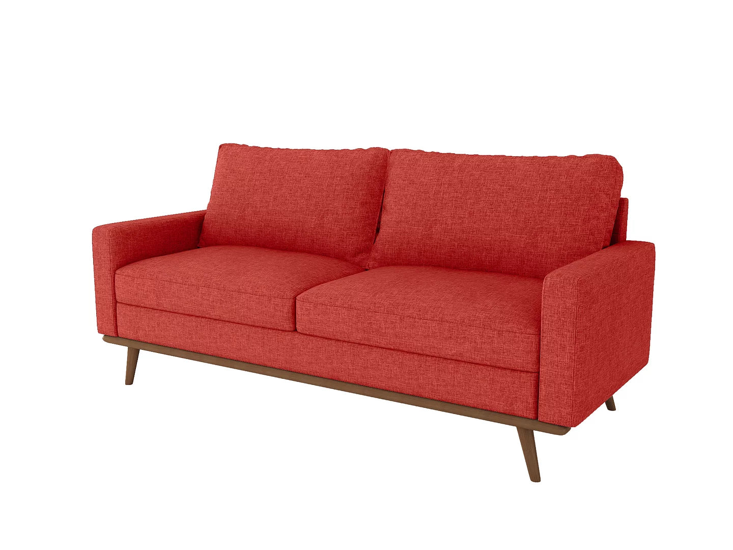 Koby Home Sectional Sofa Couch Sleeper Linen Modern 70" Oxy Fire Red B9163
