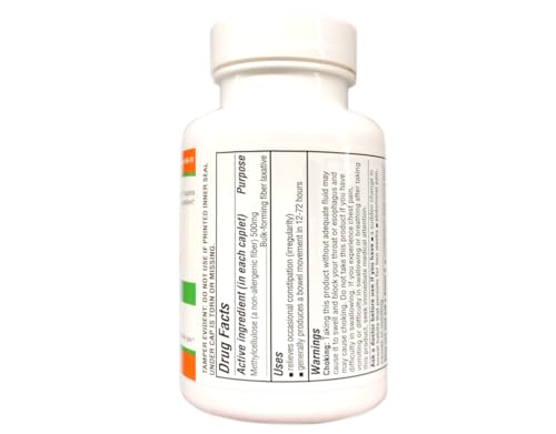 Quality Choice Fiber Therapy Methylcellulose 500 mg Caplets, 3 Pack Z45225