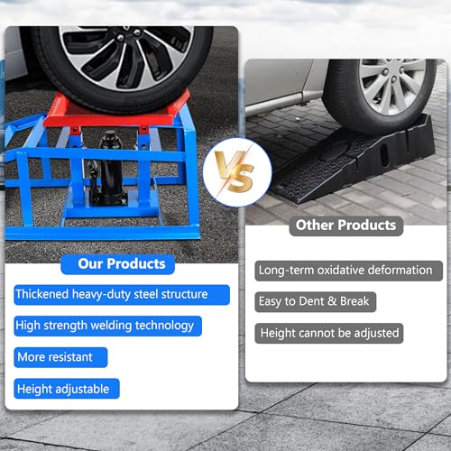 2PCS 5T Hydraulic Car Ramps, Heavy Duty Portable Vehicle Lift for Garage L579958