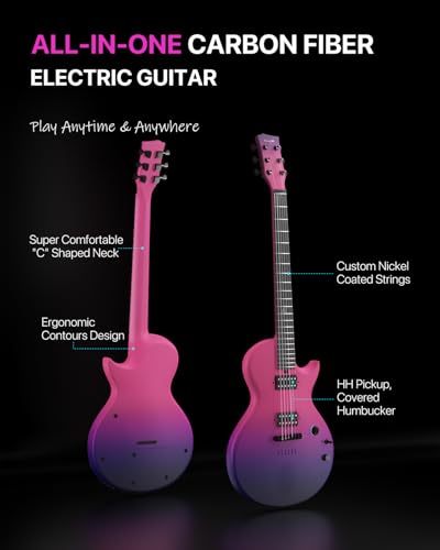 Enya Electric Guitar Inspire 39" Carbon Fiber with Wireless Speaker and Gig Bag Y562682