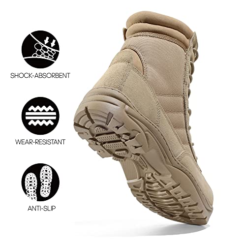 NORTIV 8 Men's Steel Toe Work Boots Slip Resistant V746852
