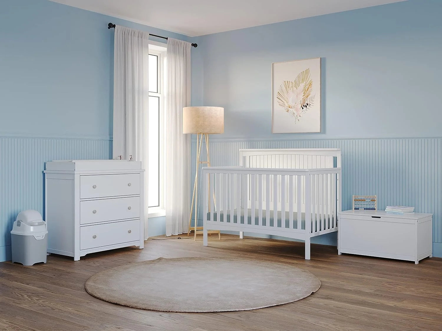 Child Craft Scout 4-in-1 Convertible Crib, Matte White E9812