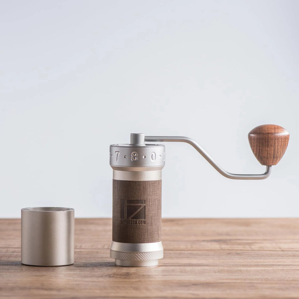 1Zpresso K-Max Manual Coffee Grinder Silver Conical Burr S624