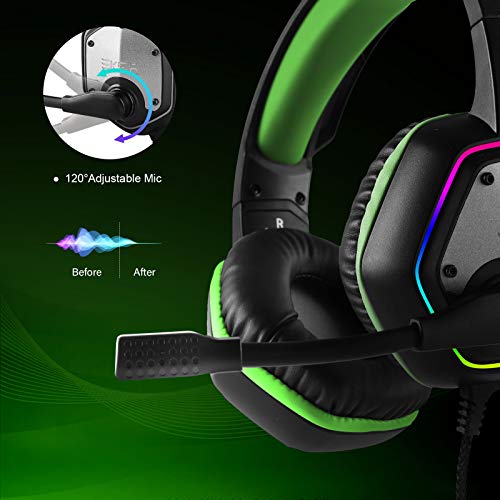 EKSA E1000 Gaming Headset with Noise Canceling Mic, 7.1 Surround Sound, Blue A702814