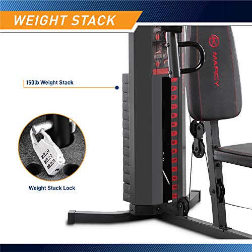 Marcy Multifunction Steel Home Gym 150lb Weight Stack J4917