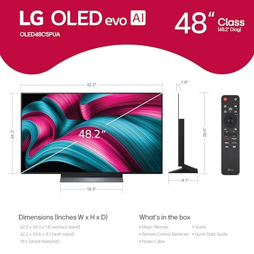 LG 65-Inch Class OLED evo AI 4K C5 Series Smart TV D17114