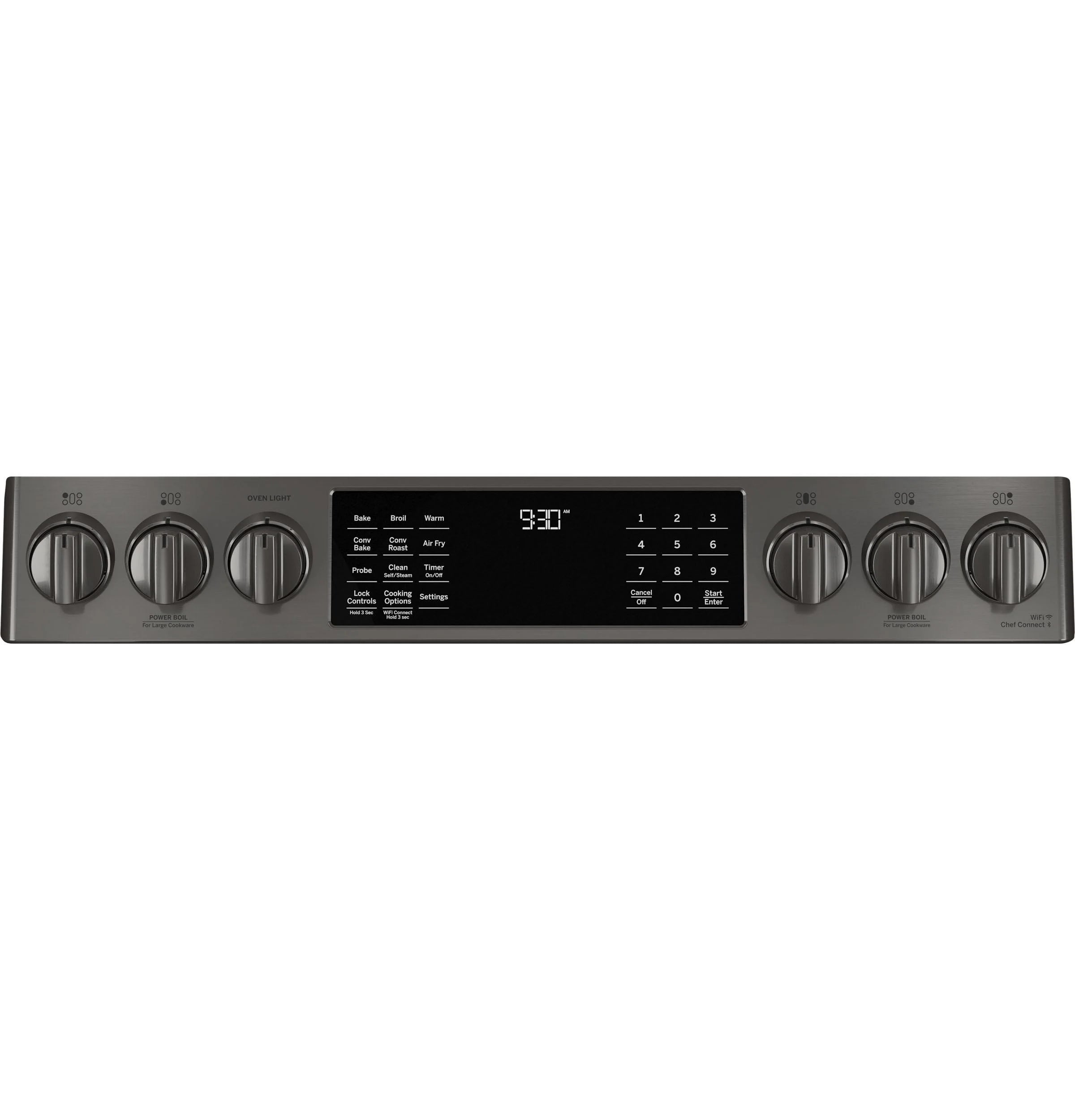 GE Profile 30" Slide-In Gas Range 5.6 Cu. Ft. Black Stainless Steel M31006