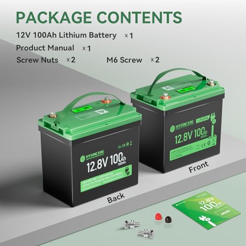 12V 100Ah LiFePO4 Lithium Battery with 100A BMS U8311
