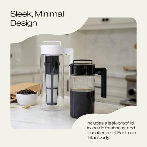 Takeya Tritan Cold Brew Coffee Maker - 1 Quart, Black W8574