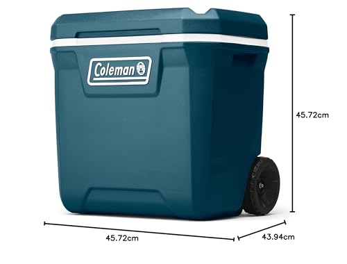 Coleman Classic Series Insulated Rolling Cooler, 65-Quart, Leak-Resistant F832