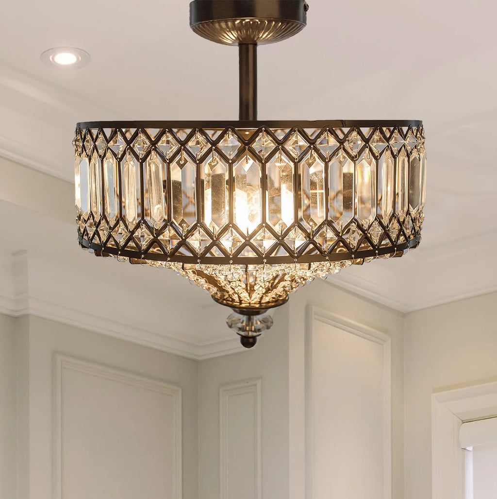 River of Goods Bejeweled 2-Light Semi-Flush Mount Ceiling Light U514