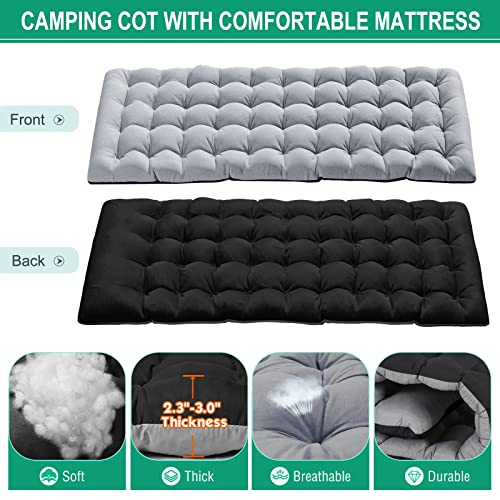 NAIZEA Folding Camping Cot for Adults, Adjustable Reclining Chair N72576