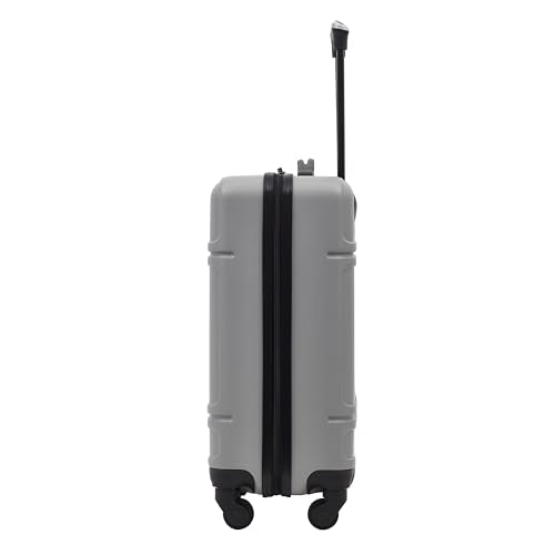 Travelers Club Skyline Spinner Luggage, Gray, 22-Inch Carry-On L8594