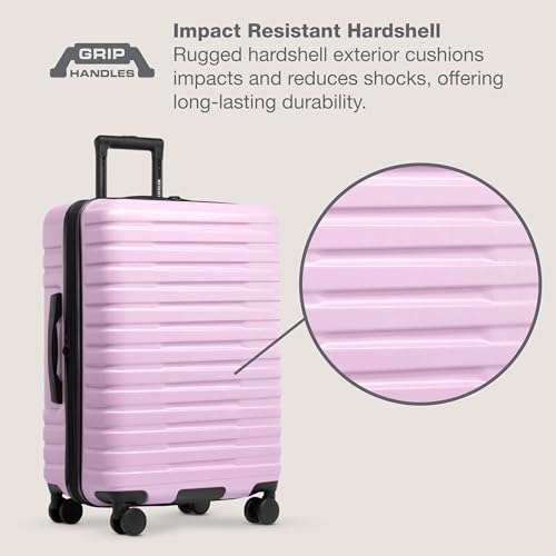 U.S. Traveler Boren Polycarbonate Hardside Carry-on Suitcase with 8 Spinner Wheels, Teal, 22-Inch S2578