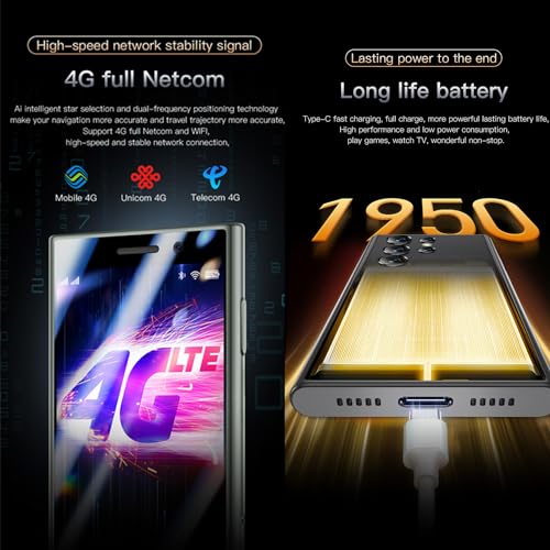 S23Pro 4G Mini Smartphone 3.0 Inch Unlocked Cell Phone Dual SIM (Black 2GB+16GB) B48638