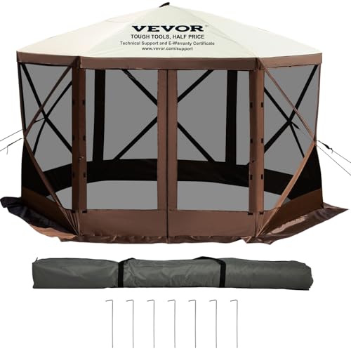 VEVOR Pop Up Gazebo Screen Tent 10x10ft with Mosquito Netting B21209