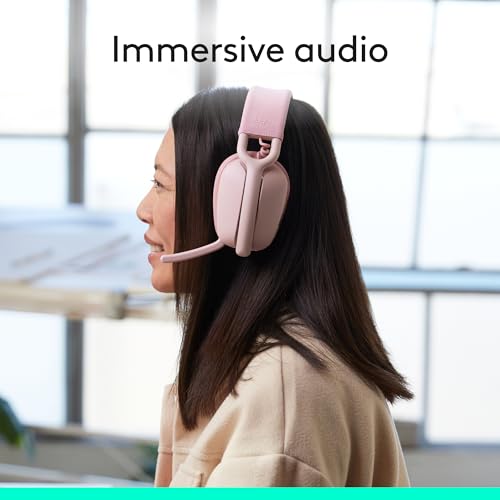 Logitech Zone Vibe 100 Wireless Over Ear Headset with Noise Canceling Microphone, Off White A852