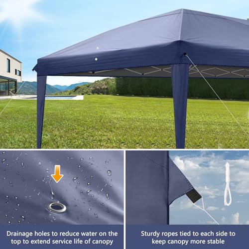 Outvita 10x20ft Pop Up Canopy Tent with 6 SideWalls, Black C203441