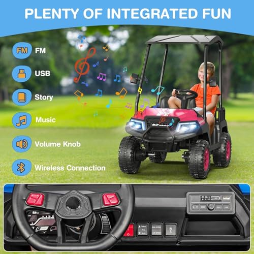 R9 24V Kids Golf Cart 4 Seats 4WD Electric Car with Remote Control L1939