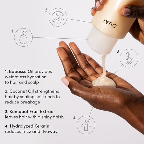 OUAI Fine Shampoo and Conditioner Set - Sulfate Free for Fine Hair, 10 Fl Oz T257