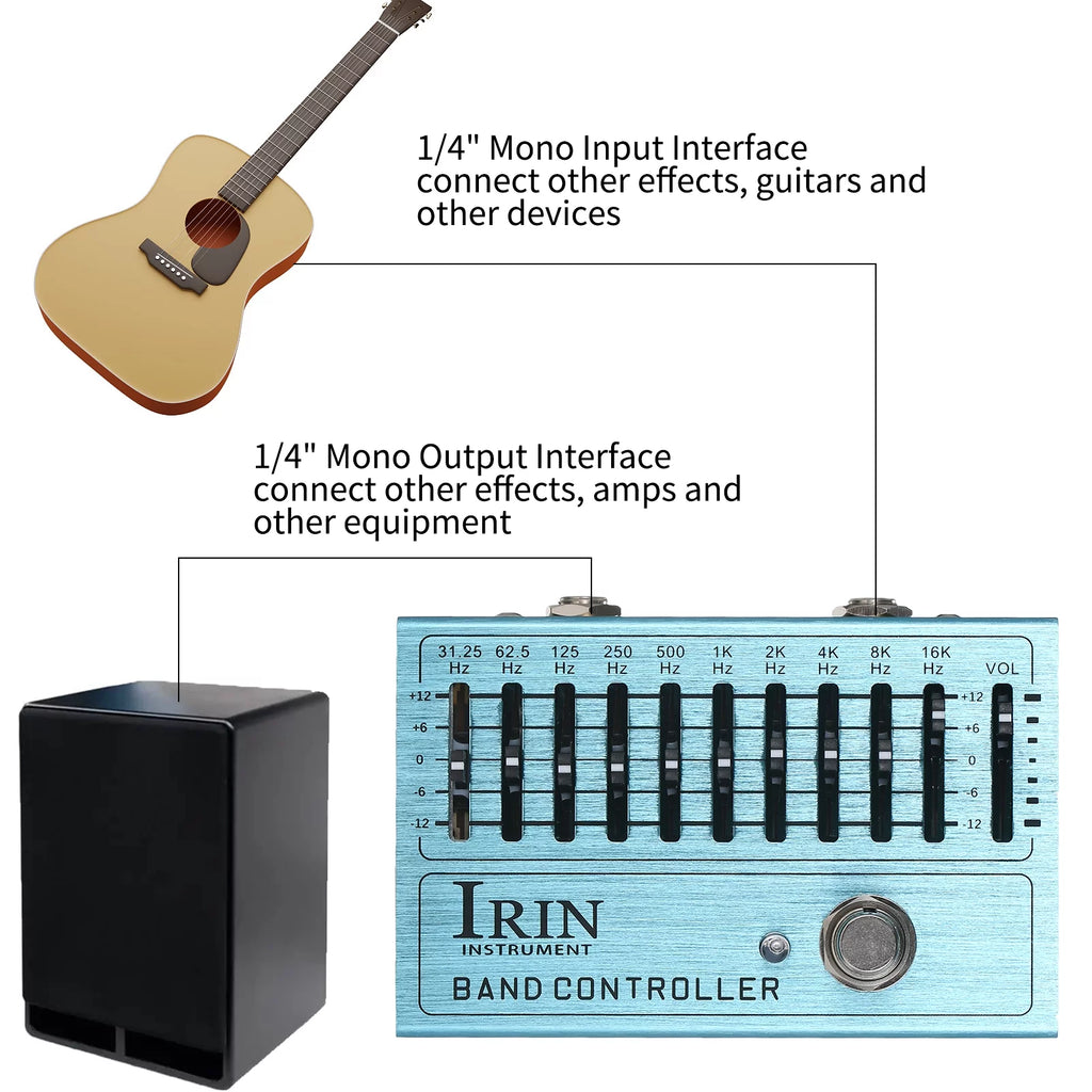 IRIN 10 Band EQ Guitar Effect Pedal with True Bypass Z25417