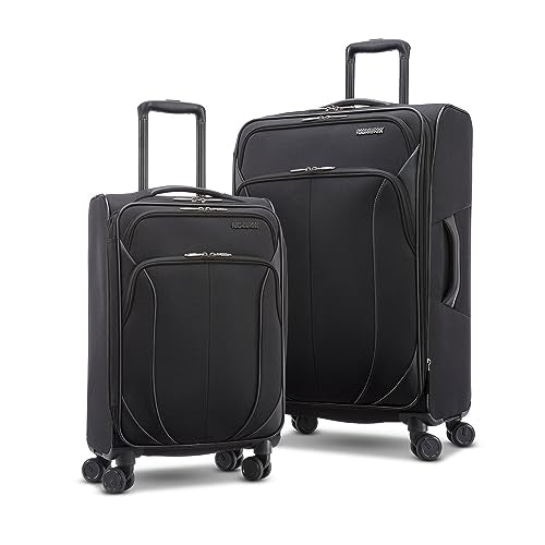 American Tourister 4 KIX 2.0 Expandable Softside Luggage with Spinner Wheels, 20, Classic Blue W994960