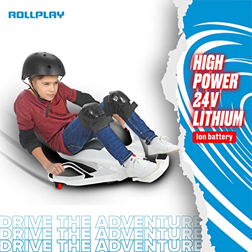 Rollplay Nighthawk Electric Ride On Toy for Kids 6+ with 12V Battery, White W359