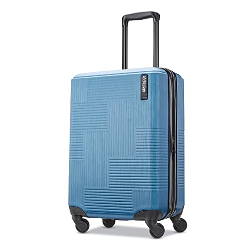 American Tourister Stratum XLT Expandable Hardside Luggage with Spinner Wheels, Jet Black, Carry-On 21-Inch E7418