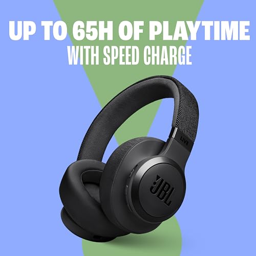 JBL Live 770NC Wireless Over-Ear Headphones with Active Noise Cancelling, Blue J554680