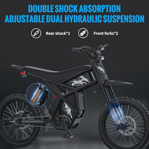 GT73 Electric Dirt Bike for Adults 2500W, 37MPH, 85 Mile Range C7558