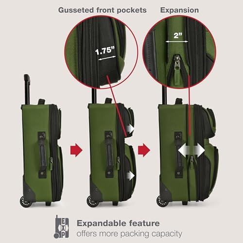 U.S. Traveler Rio Expandable Carry-on Luggage, Orange R95197