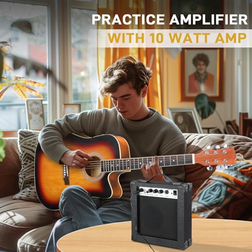 Ktaxon Full-Size Acoustic Electric Guitar with Amp, Black O1421
