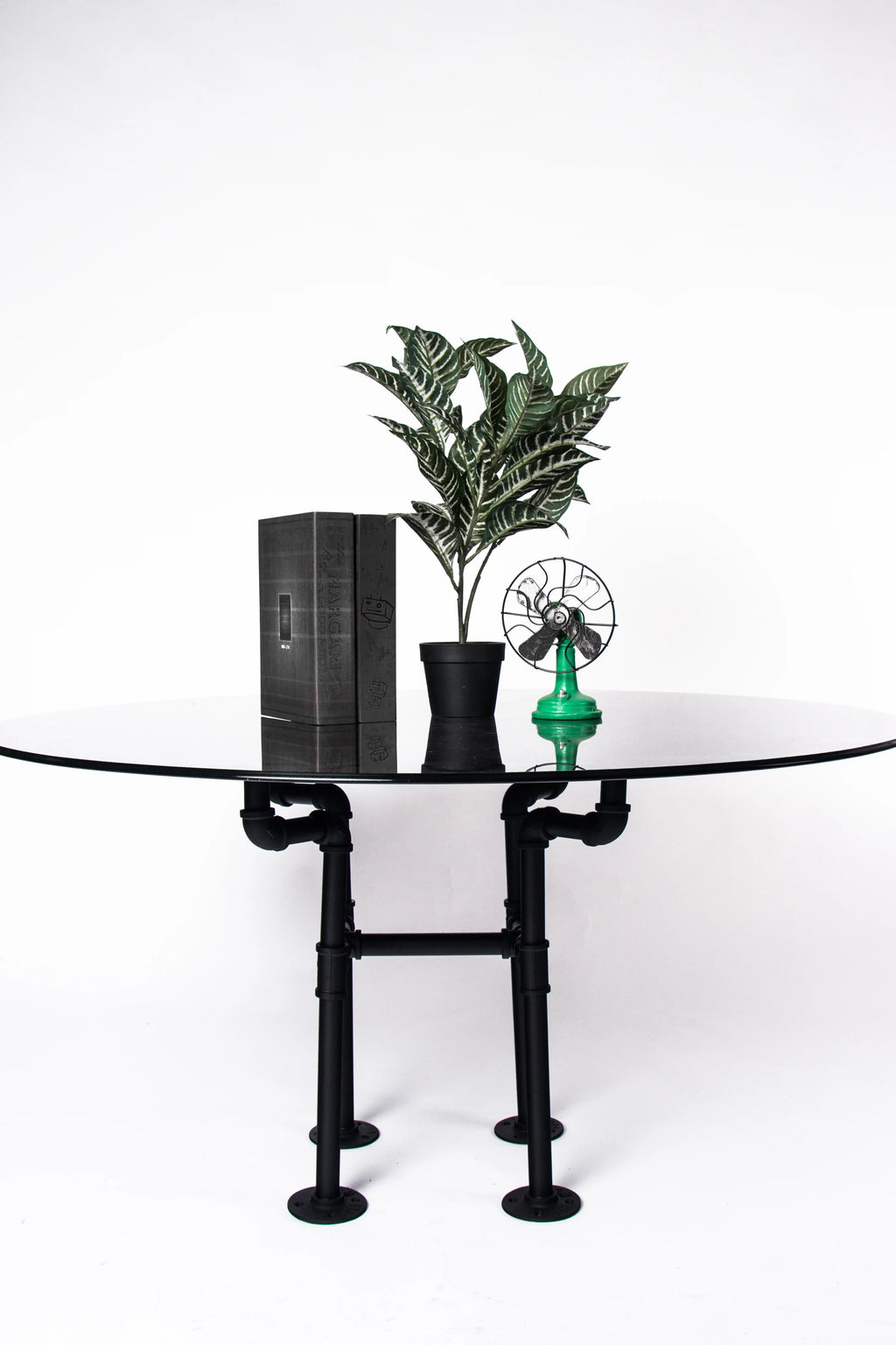 ATT Hardware Industrial Black Iron Pipe Coffee Table Leg Set Z13852
