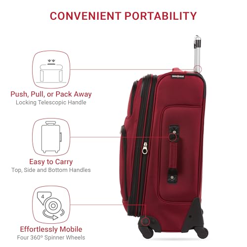 SwissGear Sion Softside Expandable Roller Luggage 3 Piece Set N784870