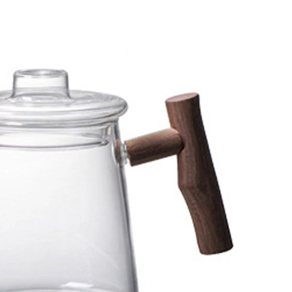Borosilicate Glass Gooseneck Kettle with Wooden Handle, 480ml V48606