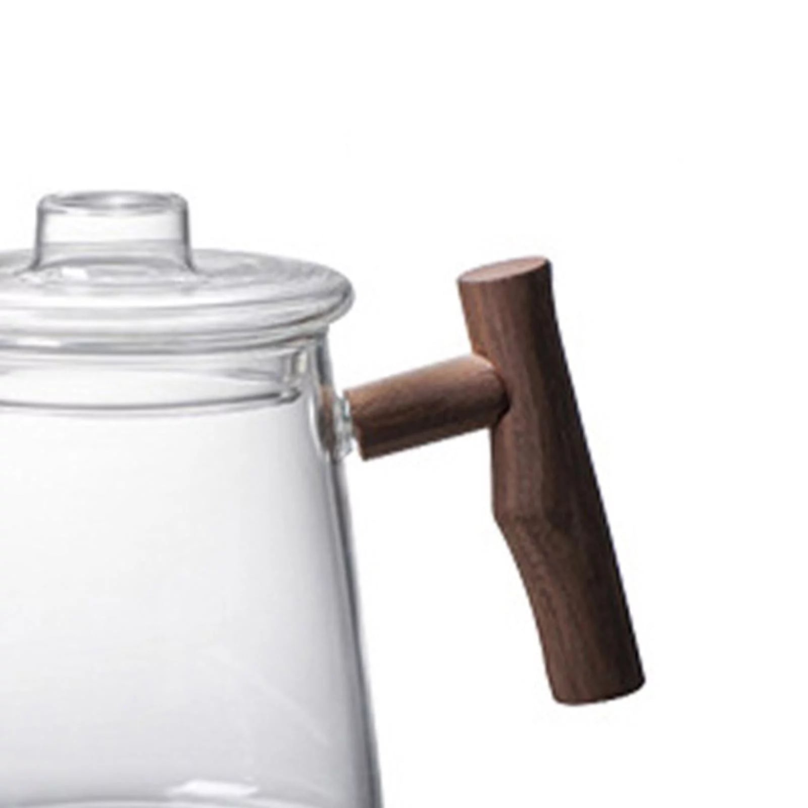 Borosilicate Glass Gooseneck Kettle with Wooden Handle, 480ml V48606
