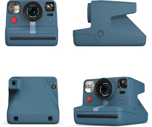 Polaroid Now+ Blue Gray Instant Film Camera with Bonus Lens Filter Set W45365