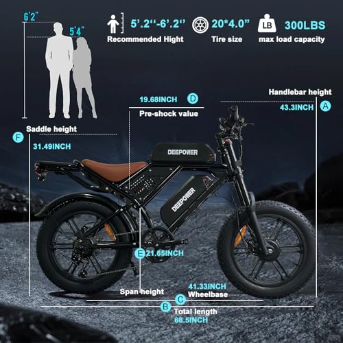 Electric Bike for Adults 1500W Peak 20" Fat Tire EBike G15512