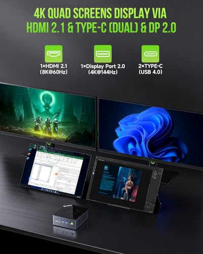 GMKtec K11 AMD Ryzen 9 8945HS 32GB DDR5 1TB Mini PC Desktop Computer X186