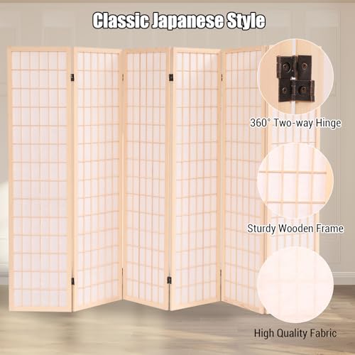 Shoji Screen 4 Panel Wood Room Divider Freestanding Privacy Screen A6166