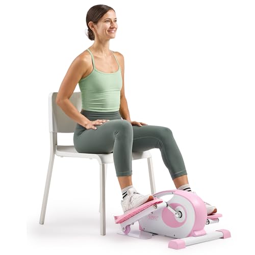 Sunny Health & Fitness Under Desk Elliptical Exerciser, Magnetic, Pink Y689540