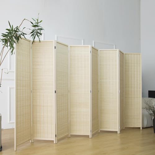 Bamboo Room Divider 6 Panel Folding Screen 67"H x 92.1"W X2437