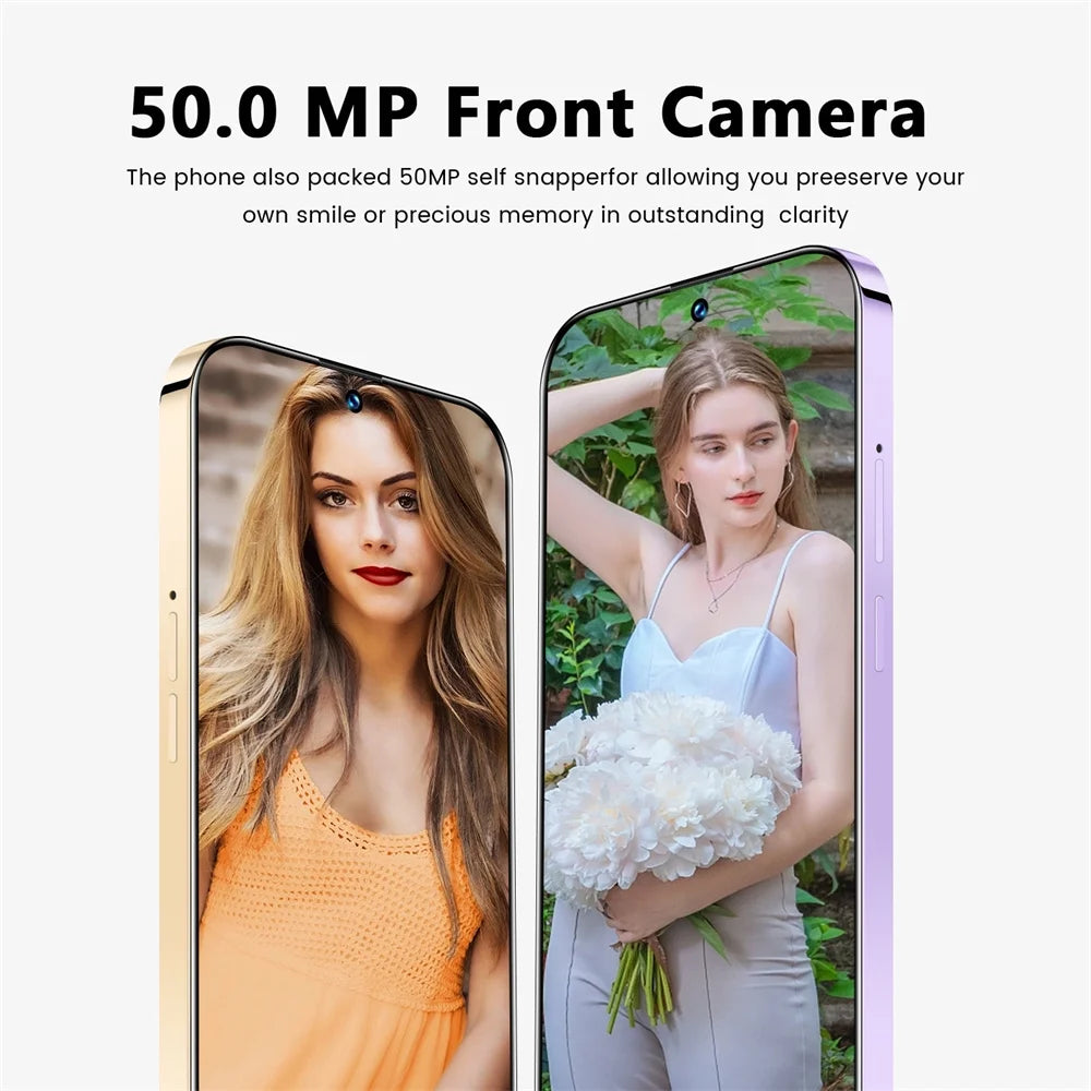 Kajiali Purple Unlocked 7.3 Inch Android 13 Smart Phone 5G F639